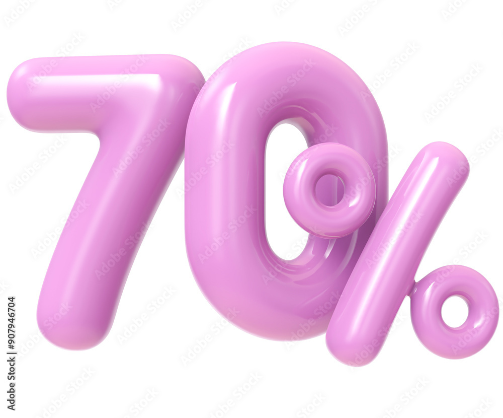 A 3D pink number with pink and white accents A 3D pink number with pink and white accents