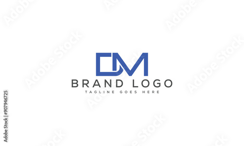 Free Download letter DM logo design vector template design for brand. - GFXLoad