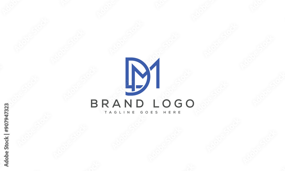 letter DM logo design vector template design for brand. letter DM logo design vector template design for brand.
