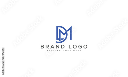 Free Download letter DM logo design vector template design for brand. - GFXLoad