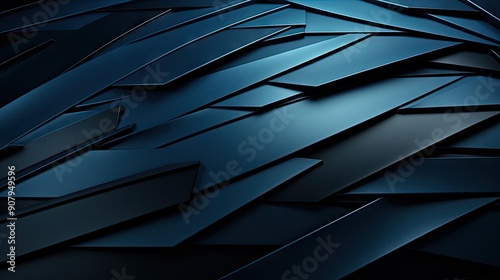 a dark blue abstract background with lines and shapes