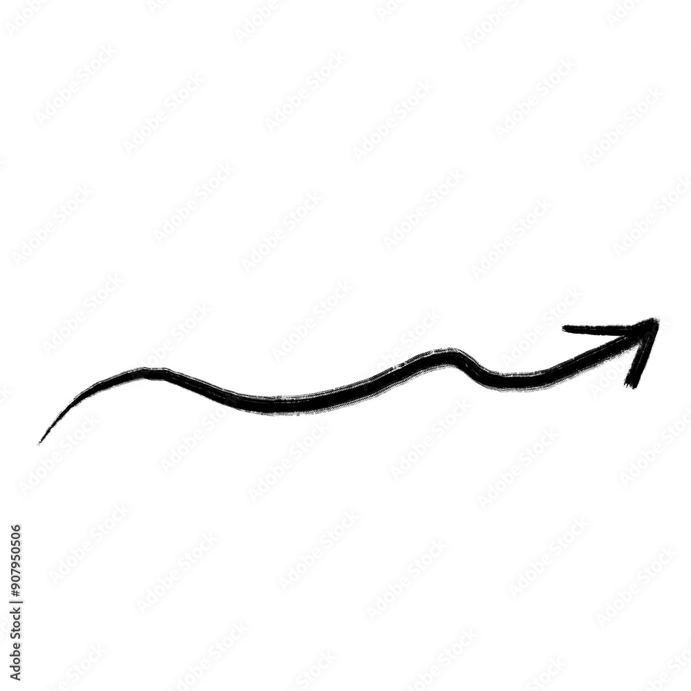 Obraz premium black arrow marker isolated png mark hand draw