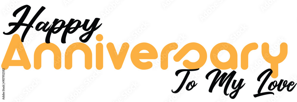 Happy Anniversary text Isolated on Transparent Background Happy Anniversary text Isolated on Transparent Background