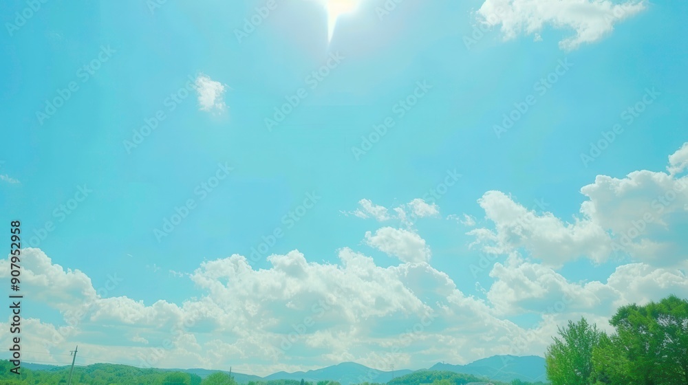 Fototapeta premium blue sky and cloblue sky and cloudsuds