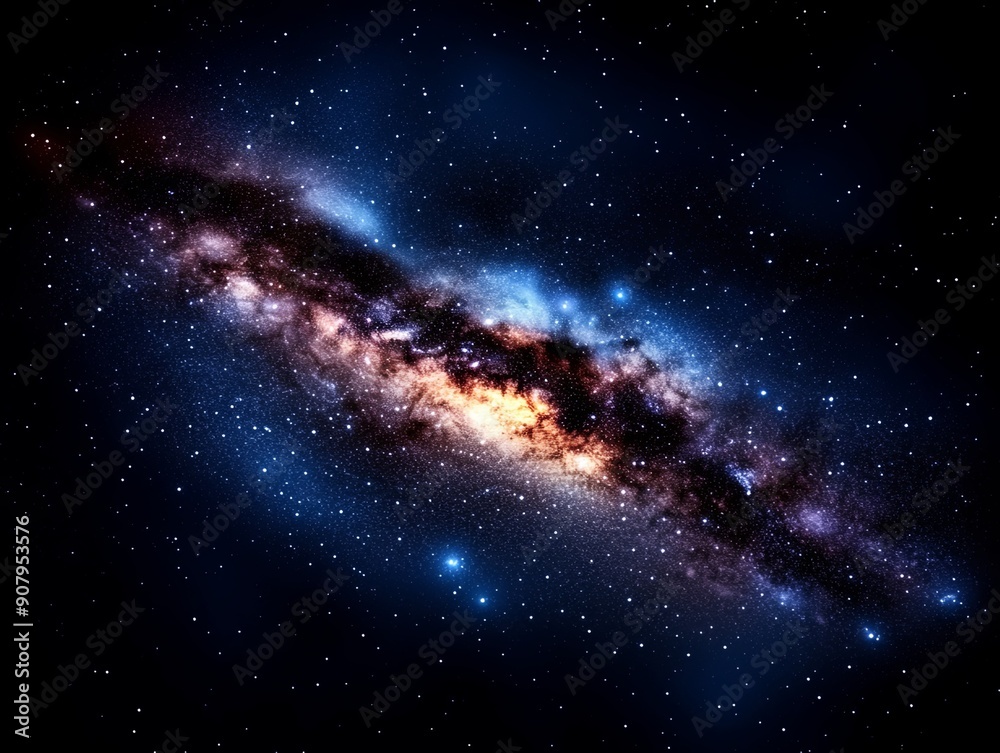 Semi close-up of an abstract depiction of the Milky Way, symbolizing the vastness and beauty of the galaxy, more clarity with clear light and sharp focus, high detailed Semi close-up of an abstract depiction of the Milky Way, symbolizing the vastness and beauty of the galaxy, more clarity with clear light and sharp focus, high detailed
