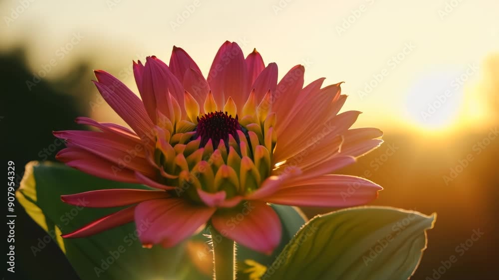 Sunset Serenity Aglow With Pink Lotus Blossoms in Tranquil Waters. Generative AI Sunset Serenity Aglow With Pink Lotus Blossoms in Tranquil Waters. Generative AI