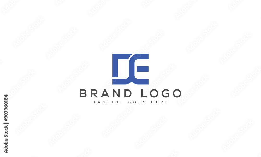 letter DE logo design vector template design for brand. letter DE logo design vector template design for brand.