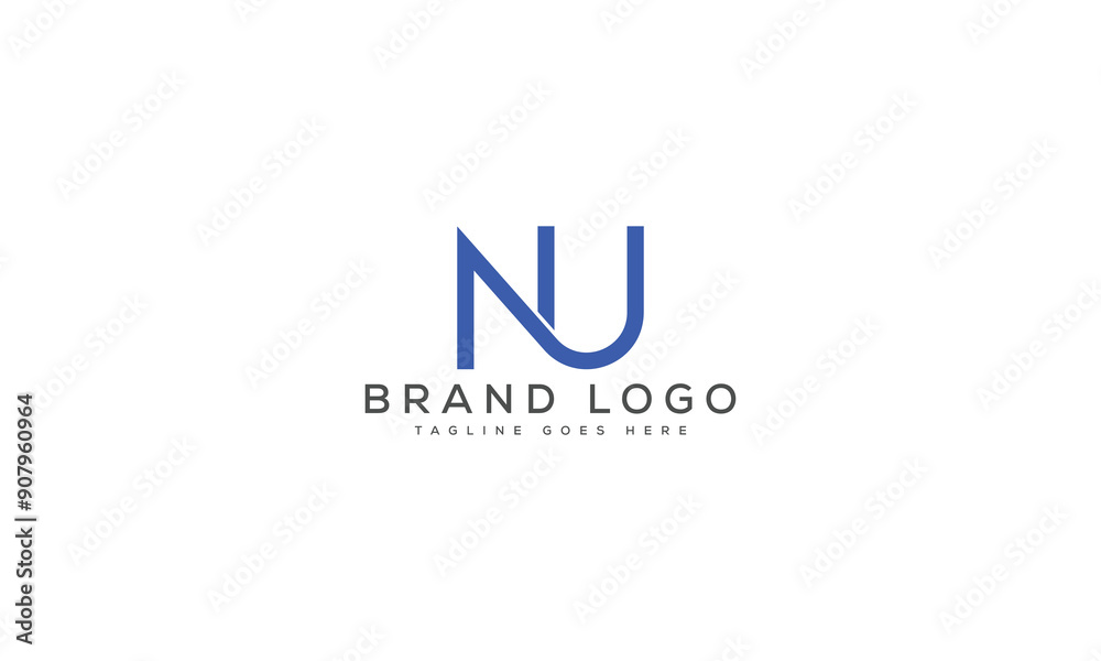 letter NU logo design vector template design for brand. letter NU logo design vector template design for brand.
