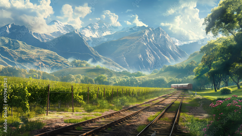 train with beautiful background train with beautiful background