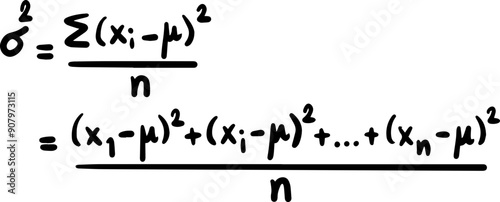Basic Statistics Formulas handwritten