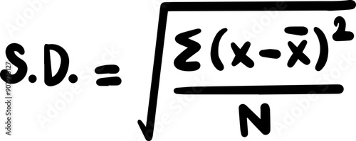 Basic Statistics Formulas handwritten