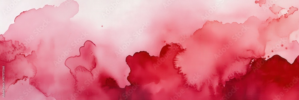 Obraz premium Abstract Red Watercolor Painting