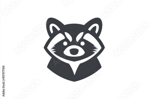 Minimalist Raccoon Icon photo