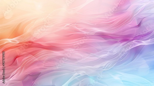 Abstract background with soft, gradient waves and pastel colors.
