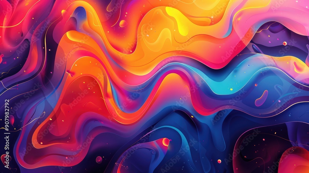 Fluid shapes in vibrant colors offer a dynamic, abstract background. Fluid shapes in vibrant colors offer a dynamic, abstract background.