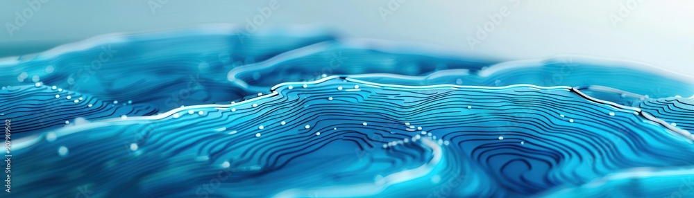Abstract blue water ripples, close-up view. Abstract blue water ripples, close-up view.