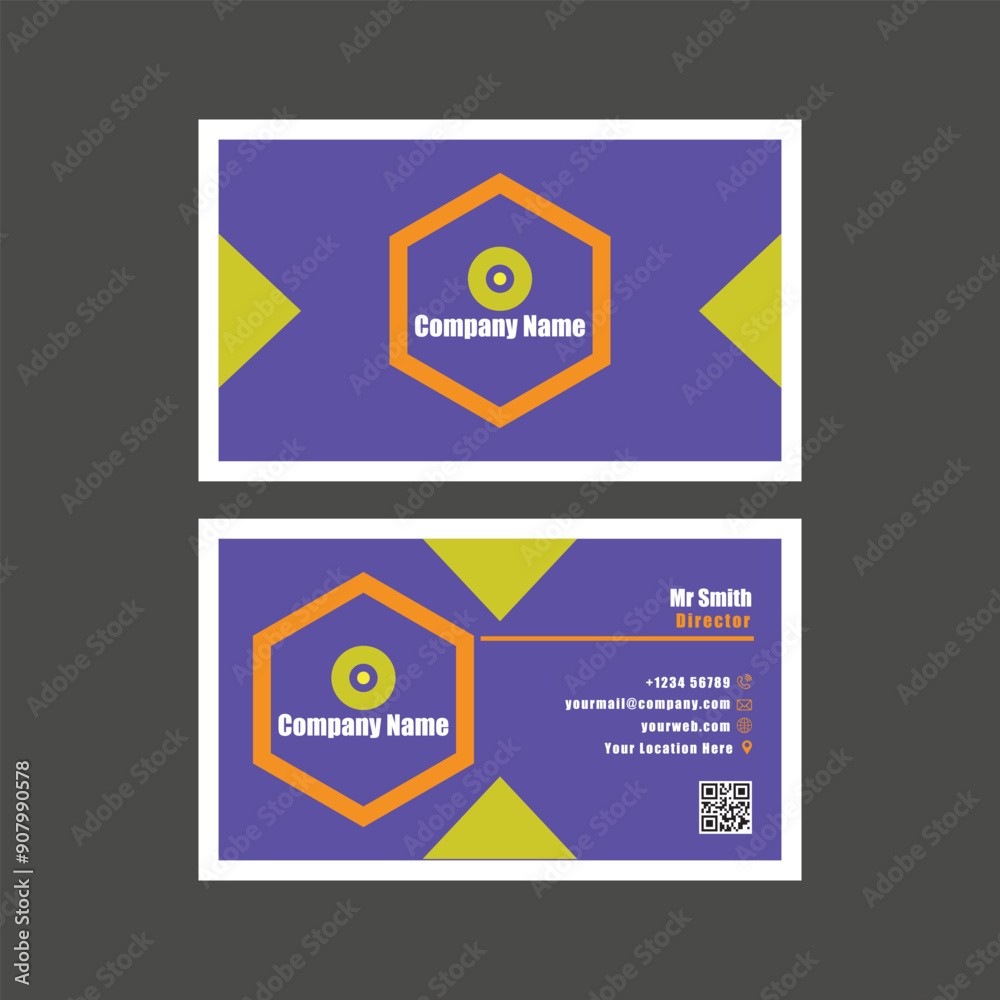 Obraz premium Simple Business Card Design, Vector, Illustration