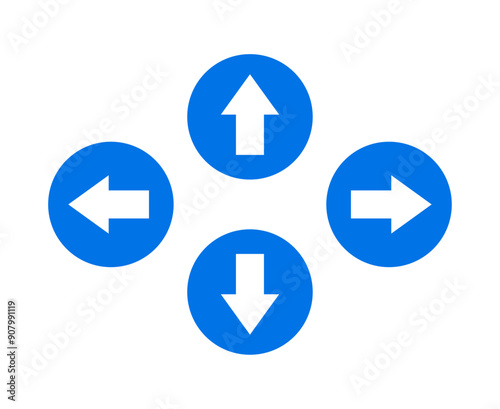 Free Download Up, down, left, right arrow icon set - GFXLoad