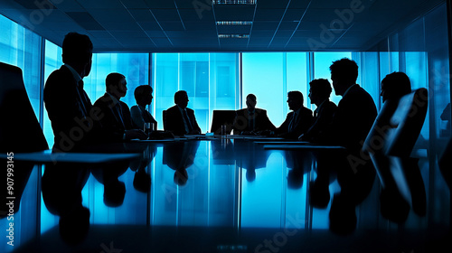 A business meeting in a boardroom. business meeting boardroom corporate discussion team professional strategy office executives.