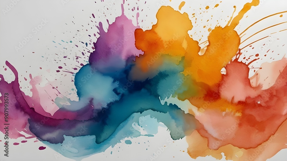 Obraz premium abstract watercolor background with splashes