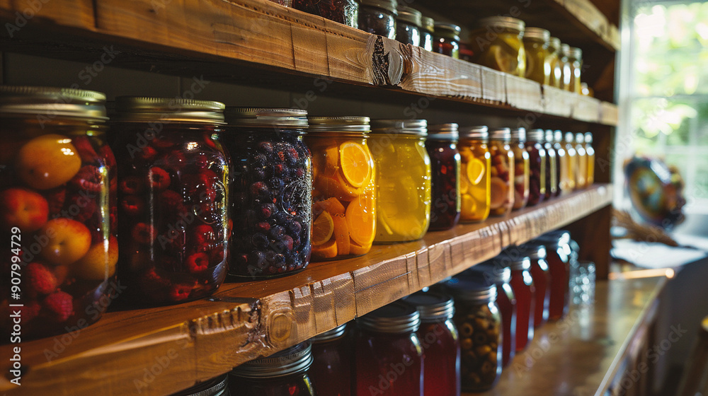Preserved vegetables in a glass jar Preserved vegetables in a glass jar