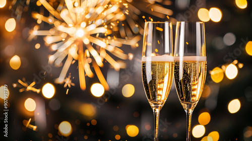 Champagne celebration toast