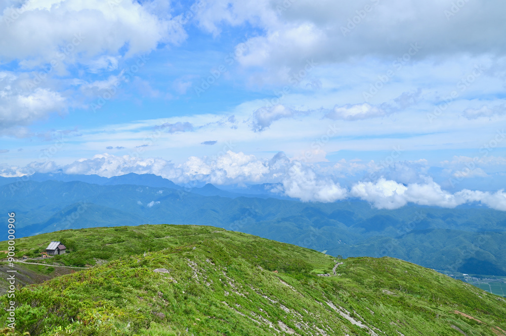 Nature Scenery of Hakuba Happo One and the Japanese Alps During Summer in Nagano, Japan Nature Scenery of Hakuba Happo One and the Japanese Alps During Summer in Nagano, Japan