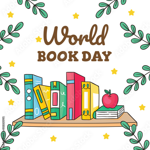 National Book Lovers Day Vector Design