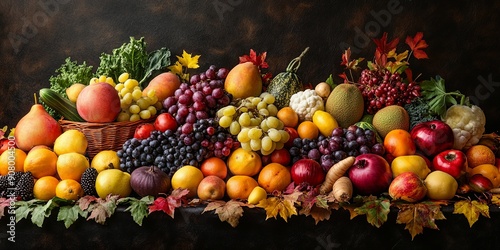 Rustic Autumn Harvest with Pumpkin and Sunflowers