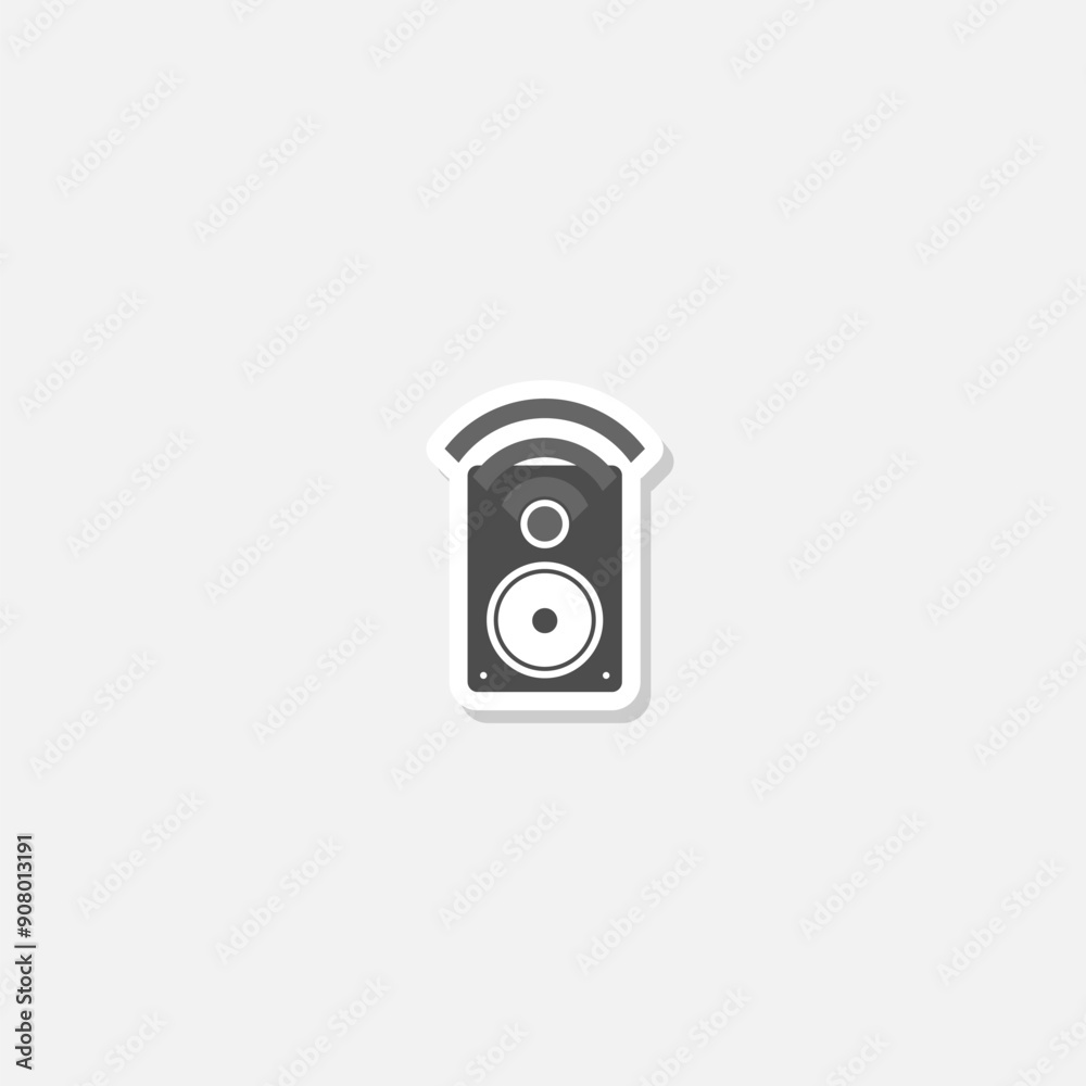 Bluetooth speaker icon sticker isolated on gray background Bluetooth speaker icon sticker isolated on gray background