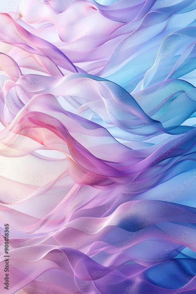Tranquil Pastel Waves - Abstract Background with Flowing Rhythmic Patterns in Soft Colors for Relaxation and Meditation Tranquil Pastel Waves - Abstract Background with Flowing Rhythmic Patterns in Soft Colors for Relaxation and Meditation