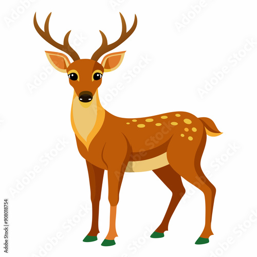 Deer silhouette vector, deer vector illustration, christmas vector art, deer silhouette, deer vector icon, eps © SvgDesignHub