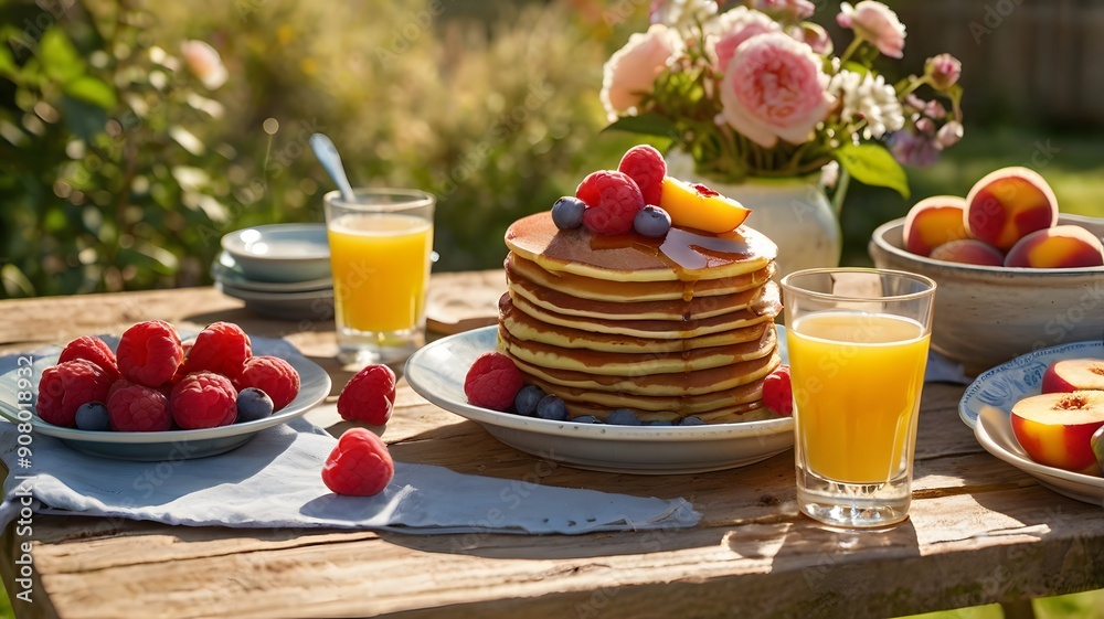 Yummy Pancakes with Mixed Berries and a Golden Honey Finish
Yummy Pancakes with Mixed Berries and a Golden Honey Finish