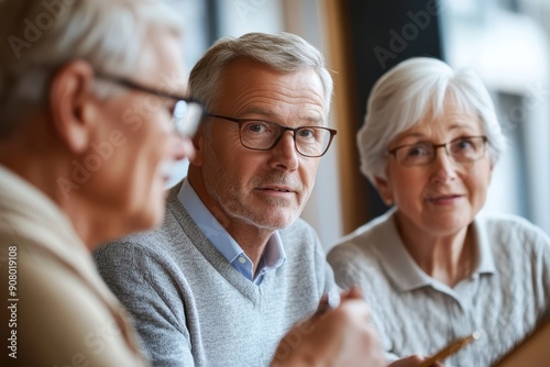 Senior Couple Meeting with Financial Adviser for Estate Planning Consultation
