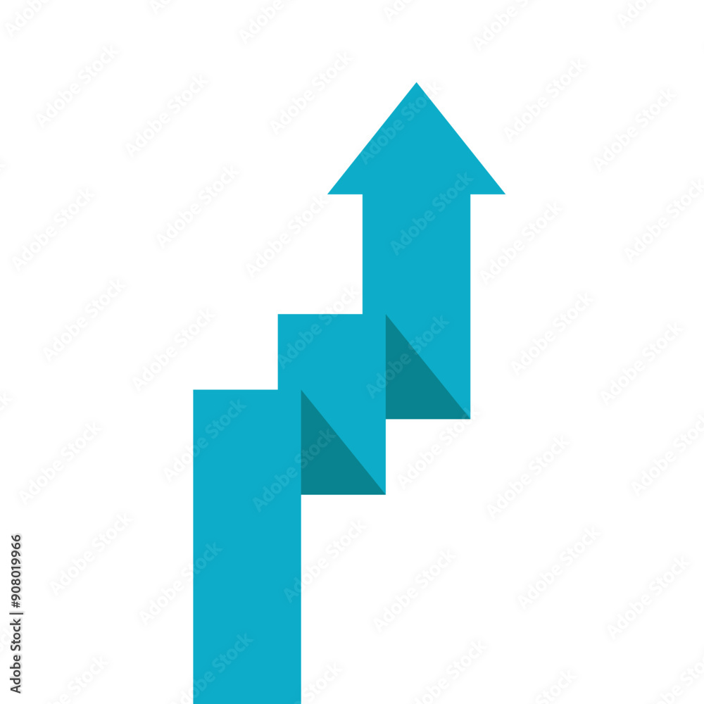 blue business arrow pointing up zig zag blue business arrow pointing up zig zag