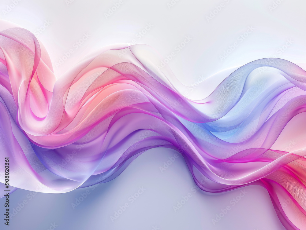 Colorful Waves on White Background, Generative AI Illustration Colorful Waves on White Background, Generative AI Illustration