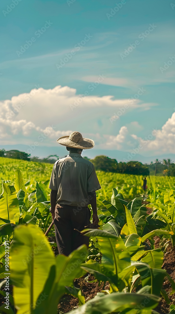 A Day in the Life of a Farmer: Embracing Sustainability and Hard Work in a Lush Green Field