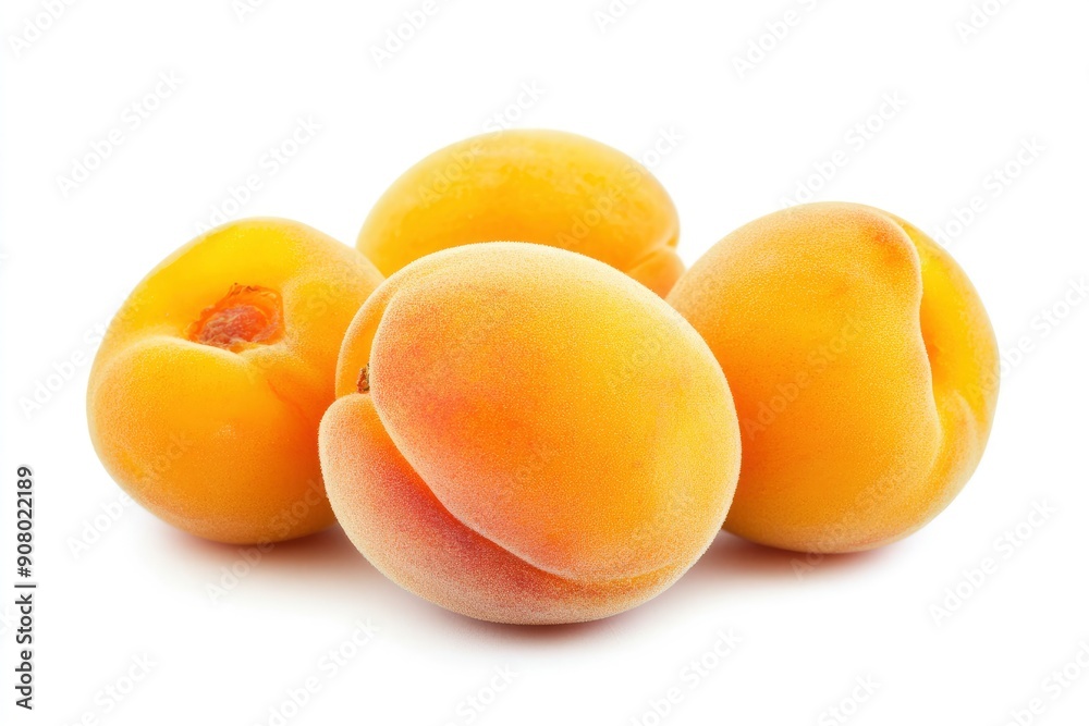 apricot isolated on white background, full depth of field , ai apricot isolated on white background, full depth of field , ai