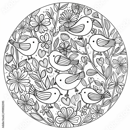 Adult colouring book page 