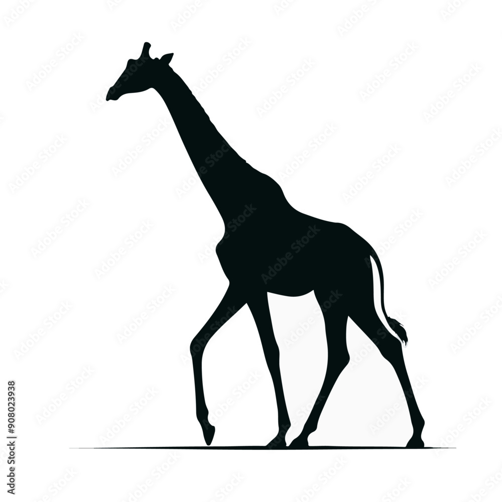 Fototapeta premium giraffe silhouette vector