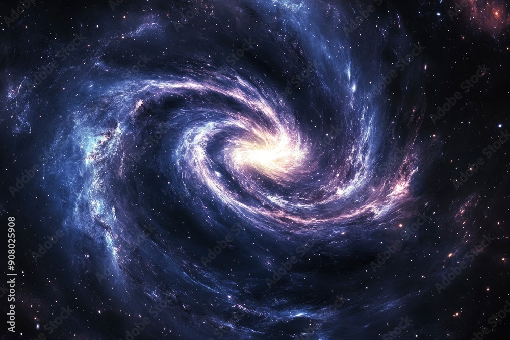 Captivating view of a spiral galaxy vortex with detailed stars and nebulae, showcasing the dynamic beauty and phenomena of deep space, ai Captivating view of a spiral galaxy vortex with detailed stars and nebulae, showcasing the dynamic beauty and phenomena of deep space, ai