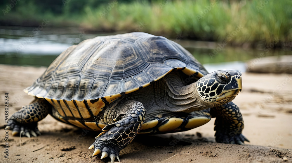 Obraz premium a turtle on land