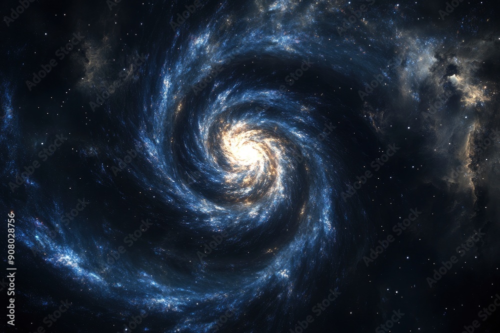 Captivating view of a spiral galaxy vortex with detailed stars and nebulae, showcasing the dynamic beauty and phenomena of deep space, ai Captivating view of a spiral galaxy vortex with detailed stars and nebulae, showcasing the dynamic beauty and phenomena of deep space, ai