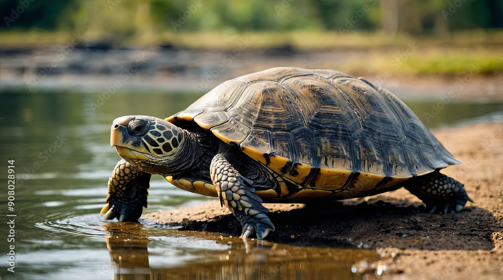 Obraz premium a turtle on land