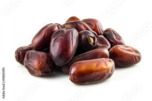 Dates isolated on white background, full depth of field, ai