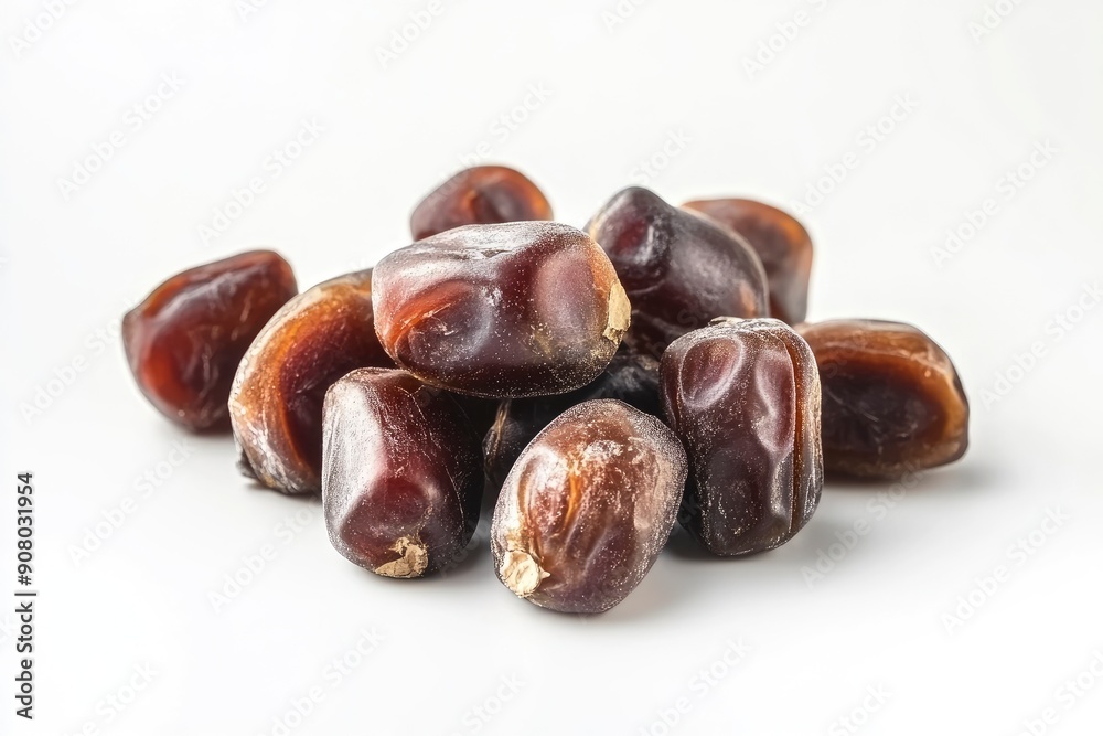 Obraz premium Dates isolated on white background, full depth of field , ai