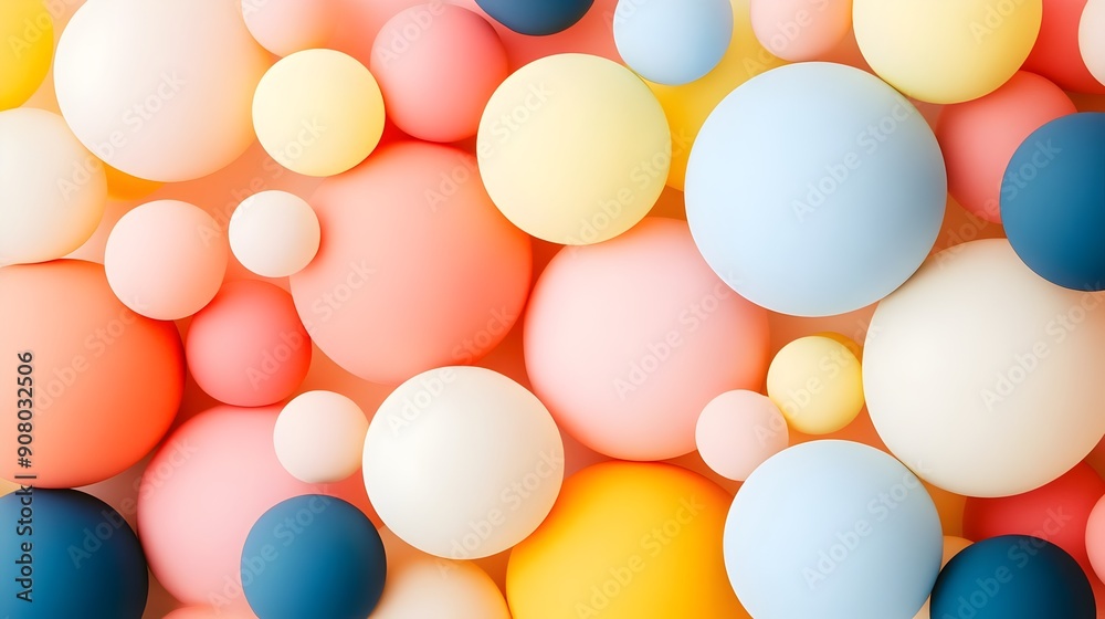 Colorful Floating Soft Balls Background Colorful Floating Soft Balls Background
