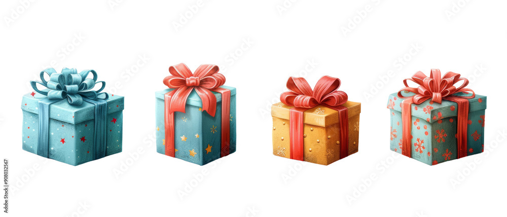 Festive Gift Boxes with Beautiful Bows for Special Occasions Festive Gift Boxes with Beautiful Bows for Special Occasions
