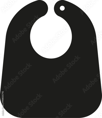 Baby bib icon. Vector. Flat design.