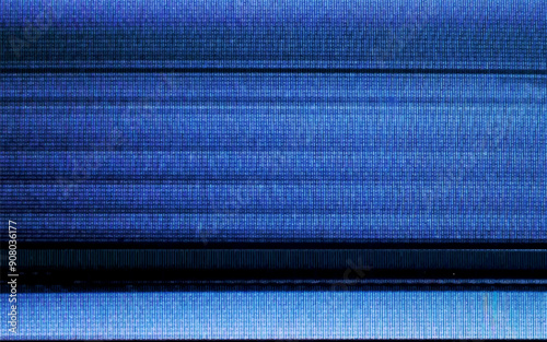 Glitch or static noise texture with white stripes and blue colored pixels. No signal 404 error. Abstract background Glitch Screen Effect Background. Overlay Digital Pixel Dots Noise Glitch Error.